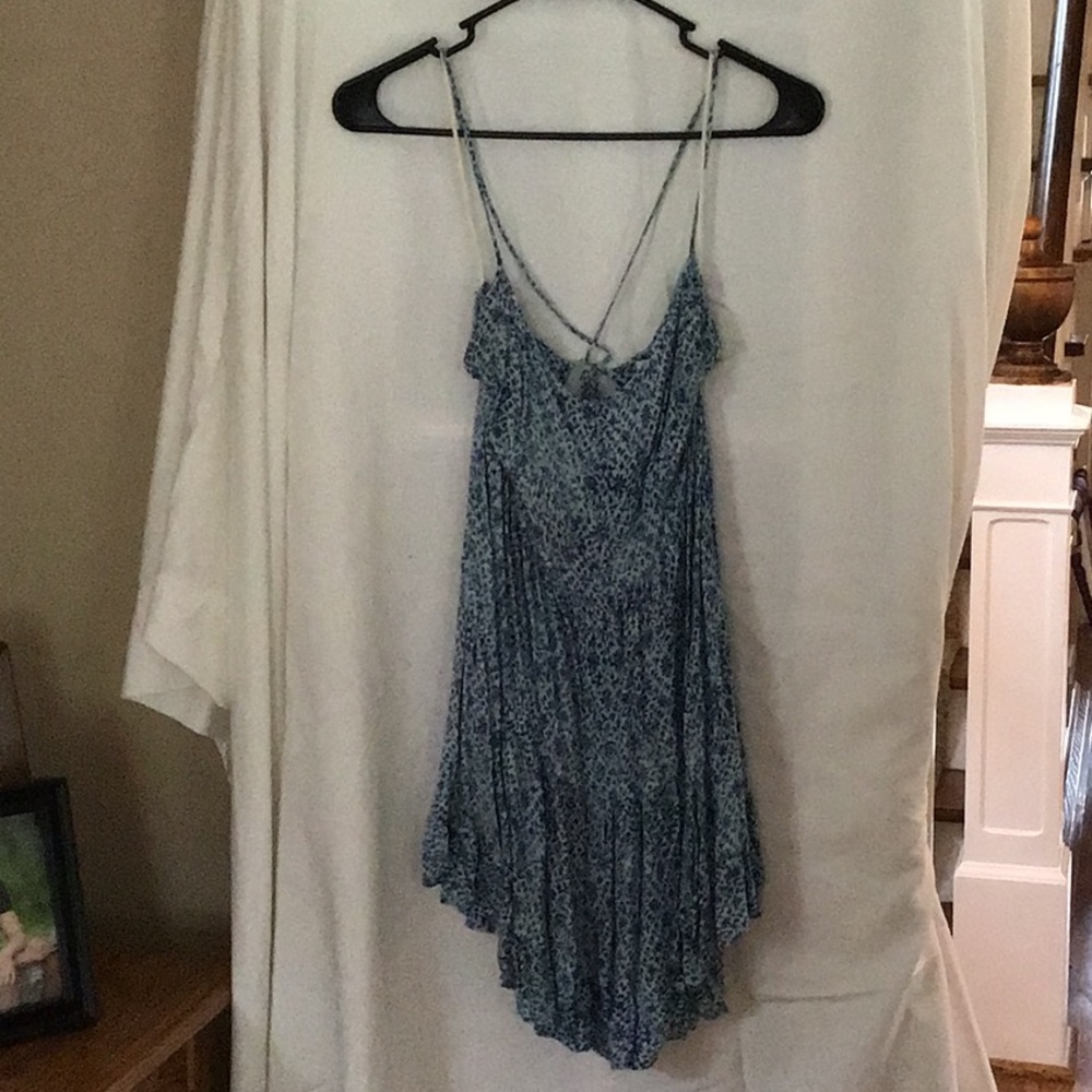 Floral blue dress